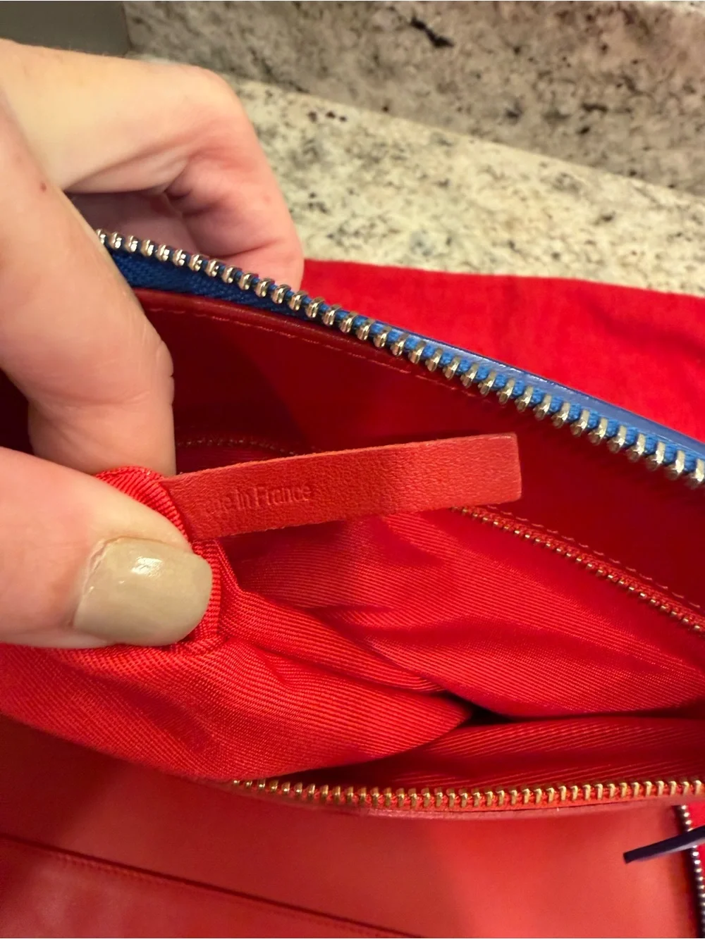 Christian Louboutin Electric Blue Spike Zip Tablet Sleeve with Dust Bag and COA